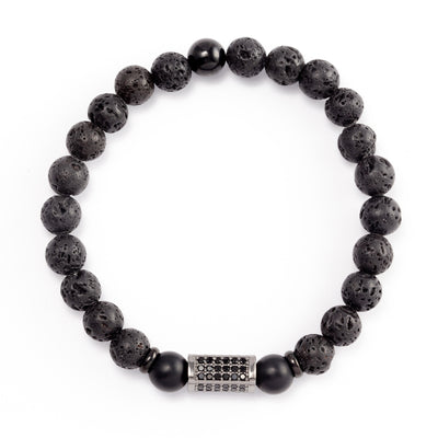 Black Lava Beads Bracelet - Kartel