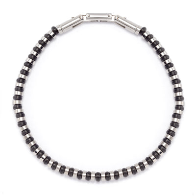 Kartel Black and Silver Beaded Bracelet - Kartel
