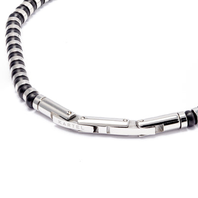 Kartel Black and Silver Beaded Bracelet - Kartel