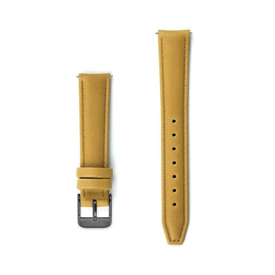 Mustard Stitched Leather Watch Strap - 16mm Width Watch Strap - Kartel Scotland