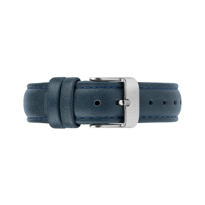 Navy Blue Stitched Leather Watch Strap - 16mm Width Watch Strap - Kartel Scotland