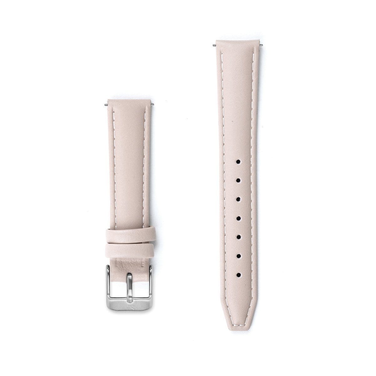 Nude Pink Stitched Leather Watch Strap - 16mm Width Watch Strap - Kartel Scotland