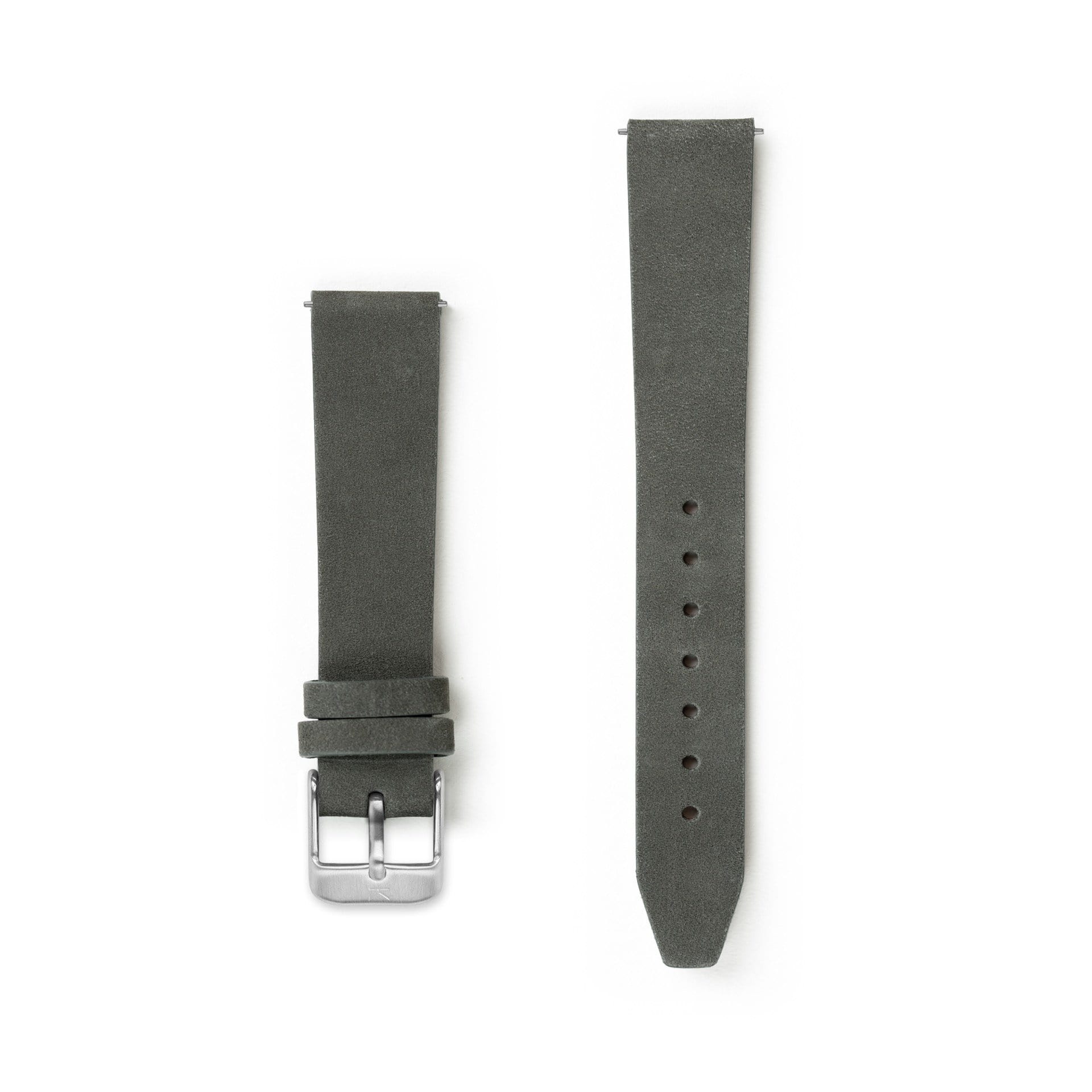 Flat Charcoal Grey Leather Watch Strap - 16mm Width Watch Strap - Kartel Scotland
