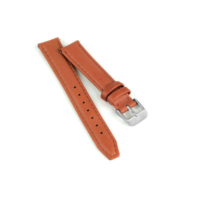 Tangerine Orange Stitched Leather Strap - 16mm Width Watch Strap - Kartel Scotland