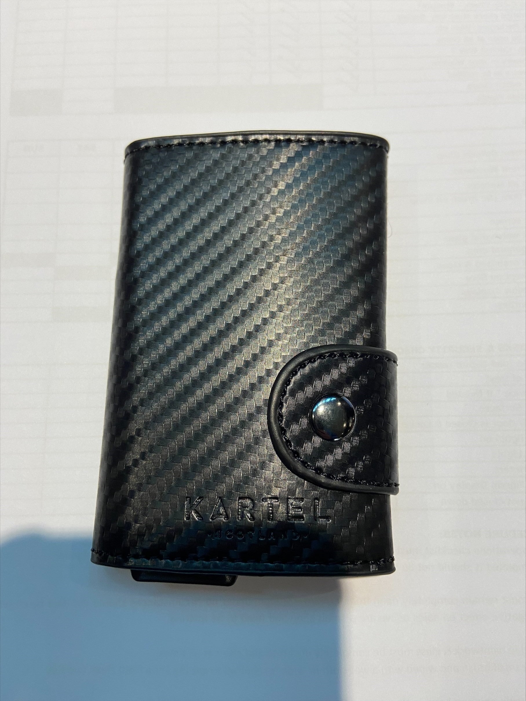 Carbon effect Wallet With Metal Card Holder