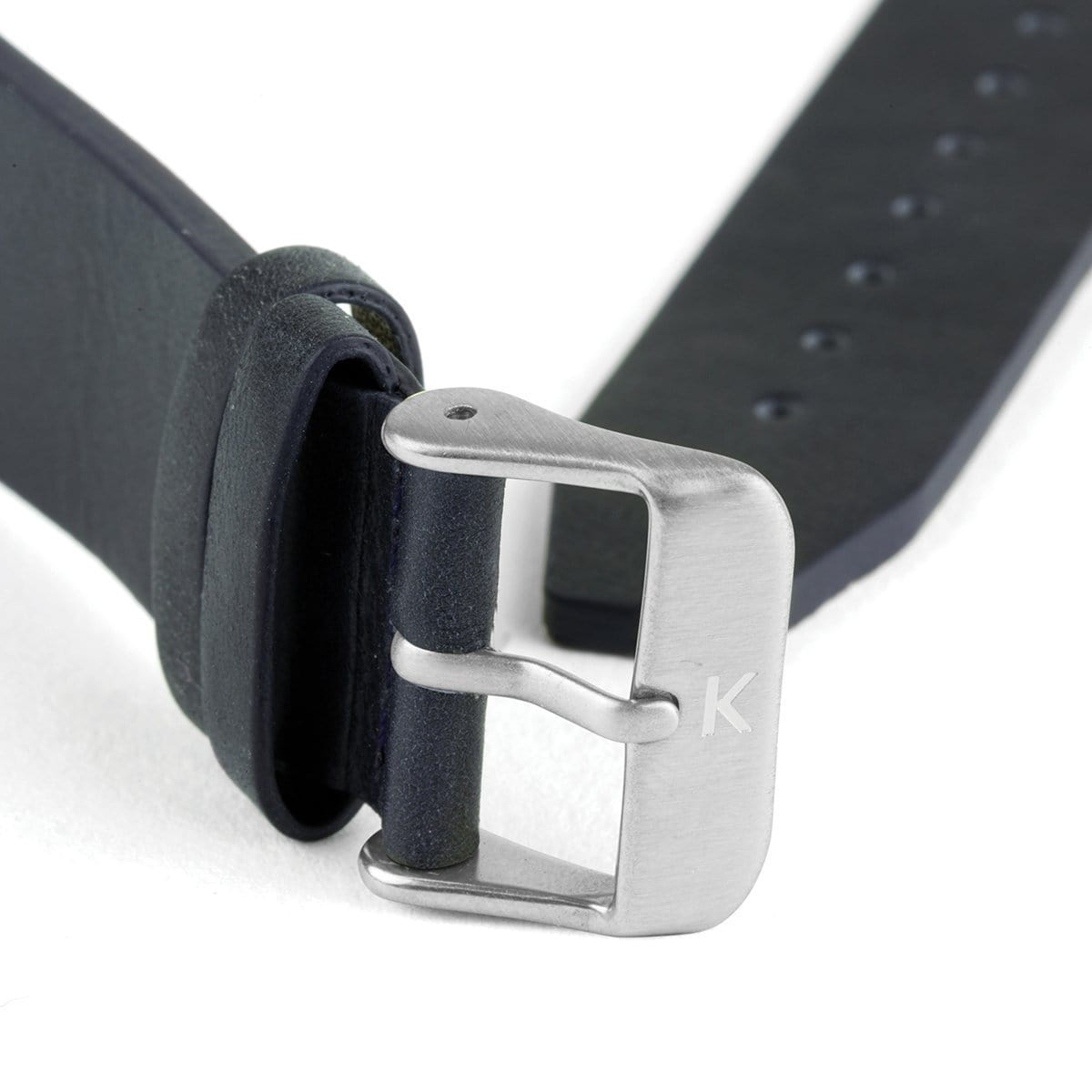 Navy Blue Flat Leather Watch Strap - 20mm Width Watch Strap - Kartel Scotland