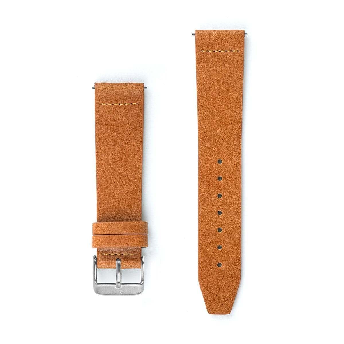 Tan Flat Leather Watch Strap - 20mm Width Watch Strap - Kartel Scotland