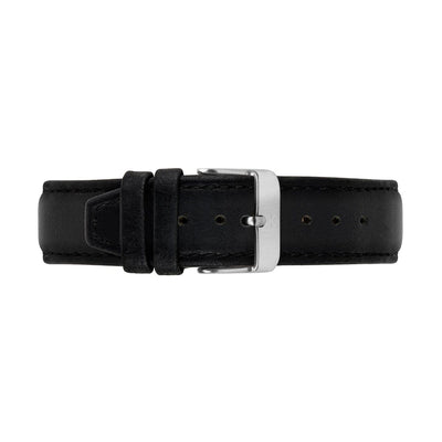 Black Stitched Leather Watch Strap - 20mm Width Watch Strap - Kartel Scotland
