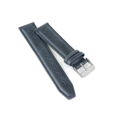 Navy Blue Stitched Leather Watch Strap - 20mm Width Watch Strap - Kartel Scotland