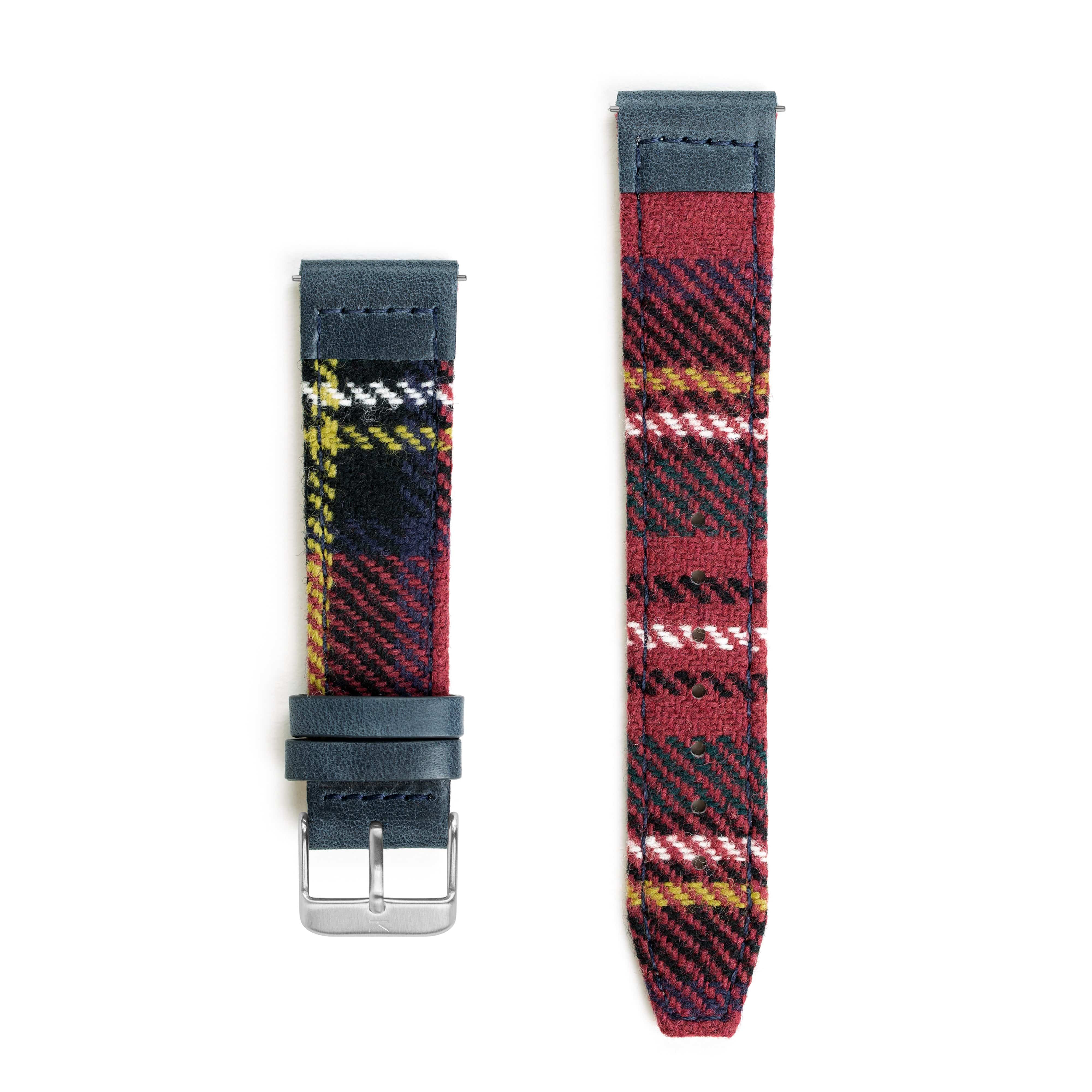 Royal Stewart Tartan Lambswool Watch Strap - 20mm Width Watch Strap - Kartel Scotland