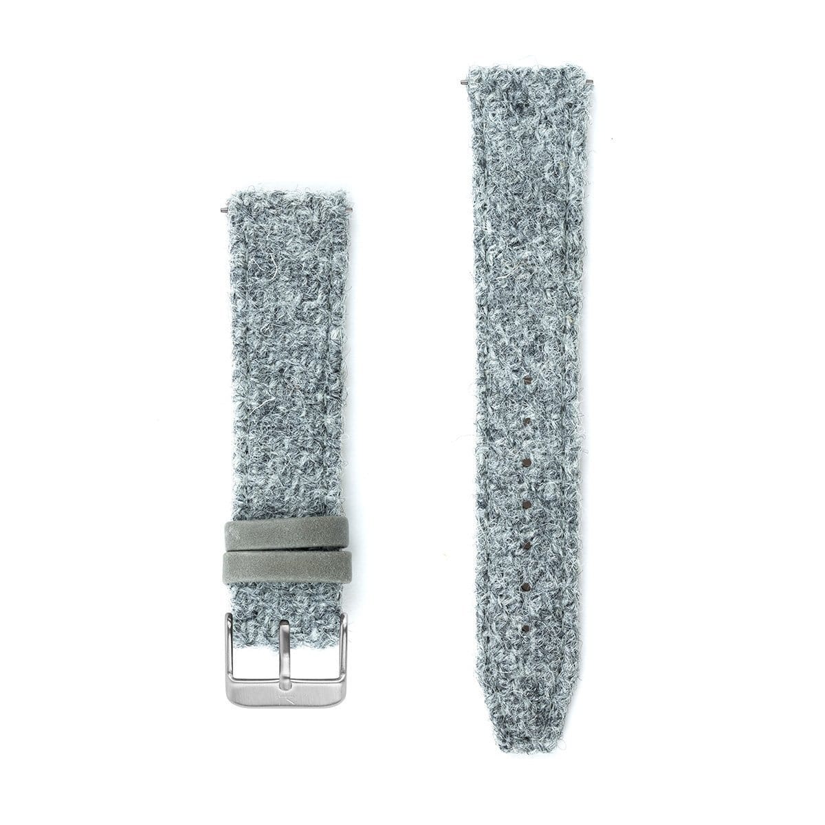 Light Grey Harris Tweed Watch Strap – 20mm Width Watch Strap - Kartel Scotland