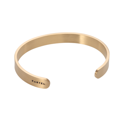 Brushed Gold Steel Cuff - 4 Sizes - Kartel