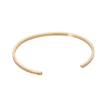 Brushed Gold Steel Cuff - 4 Sizes - Kartel