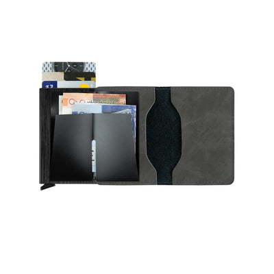 Grey Wallet With Metal Card Holder - Kartel