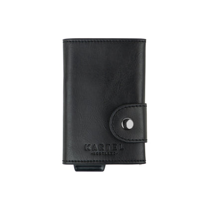 Black Wallet With Metal Card Holder