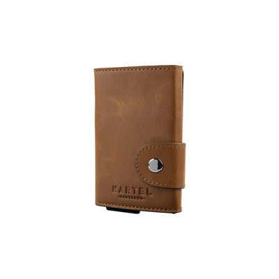 Brown Wallet With Metal Card Holder - Kartel